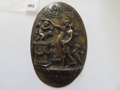 Plaque - Allégorie de l'Amour d'après une...