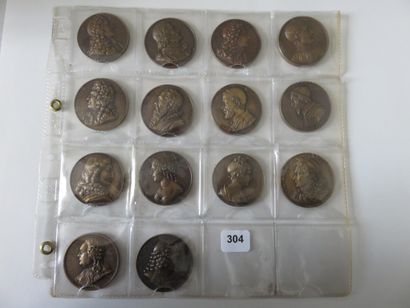 Médailles - Collection de 14 médailles de...