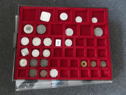 Monnaies et jetons - Collection de 24 monnaies...