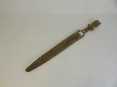 Pike with a figure at the end. Wood with...