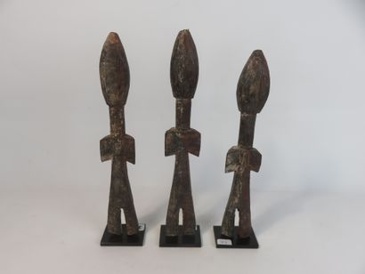 Three medicine dolls, two females with a...