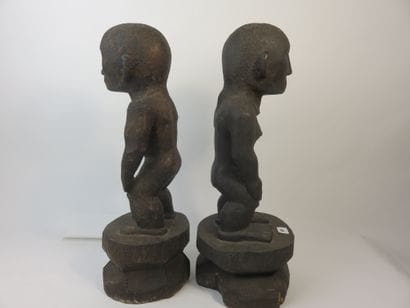Two bulul forming a pair, represented standing...
