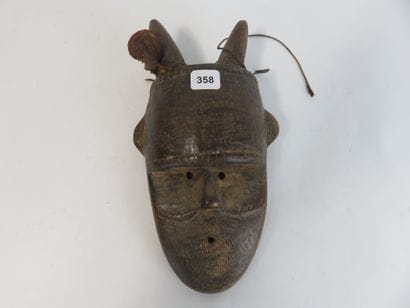 Passport mask representing a face with two...