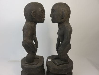Two bulul forming a pair, represented standing...