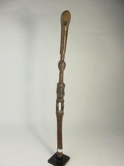 Drum striker, the handle is carved with a...