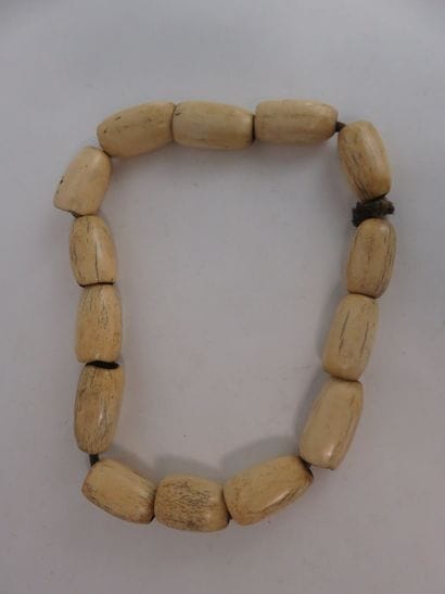 Necklace made of fourteen large pearls. Polished...