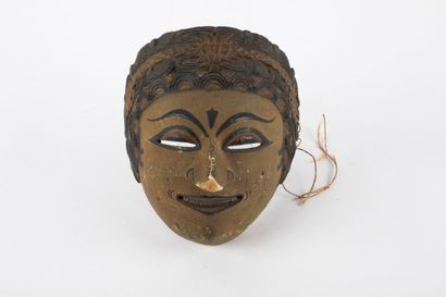 Masque de danse de cour. Wayang topeng. Bois...