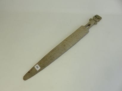 Pike with a figure at the end. Wood with...