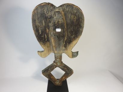 Reliquary figure. Wooden core plated with...