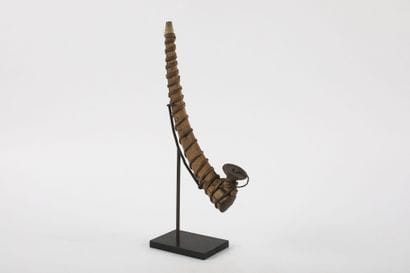 Kuynga pipe made of two wooden sections and...
