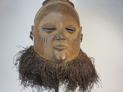 Hemba helmet mask representing an ancestor....