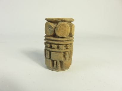 Rare tattoo cylinder. Terracotta. Height:...