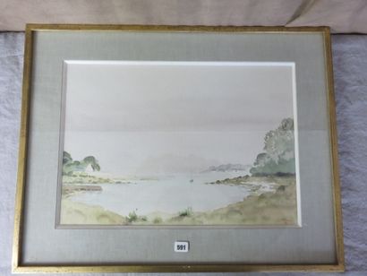 Ecole du XXe siècle

Bateau dans la baie

Aquarelle,...