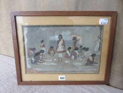 Ecole étrangère

Femmes au lavoir

Gouache...