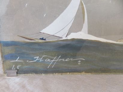 HAFFNER Léon, 1881-1972

Voilier, 45

Pochoir...