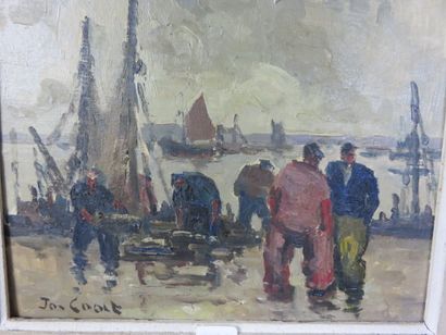 COAT Jo, 1897-1969

Marins au quai, 1950

Huile...