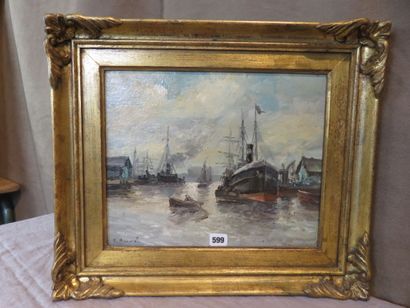 HARMEL, XIXe siècle

Port animé

Huile sur...