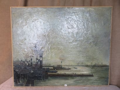 TRAVERT Louis, né en 1919

Port d'Amsterdam,...