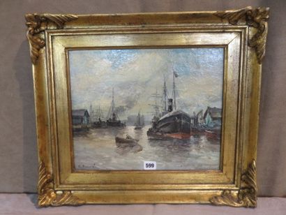 HARMEL, XIXe siècle

Port animé

Huile sur...