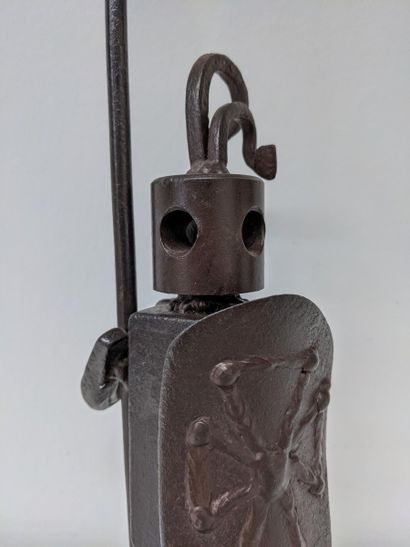 Jean Pierre AUGIER - Chevalier croisé. Sculpture...