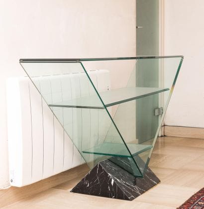ROCHE BOBOIS - Victoire. Console en verre...