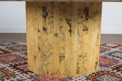 Circa 1970 - Importante table ovale, plateau...