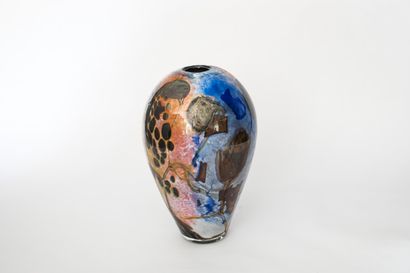 LOUMANI - Vase en verre soufflé multicouche,...