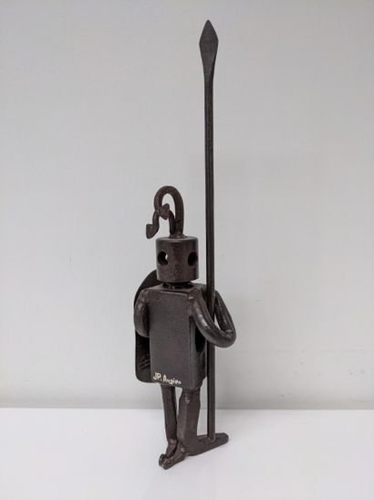 Jean Pierre AUGIER - Chevalier croisé. Sculpture...