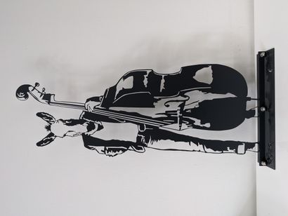 Michel AUDIARD - Ane contrebasse 2015. Acier...