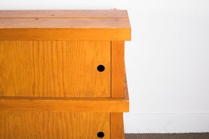 Circa 1960 - Enfilade en bois, ouvrant à...