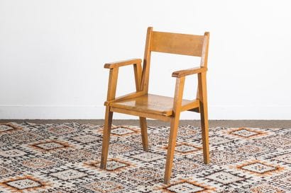 Circa 1960 - Fauteuil de bureau à accoudoirs...