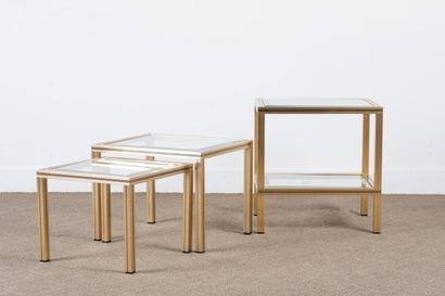 Pierre VANDEL - 2 tables gigognes, en métal...