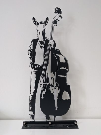 Michel AUDIARD - Ane contrebasse 2015. Acier...