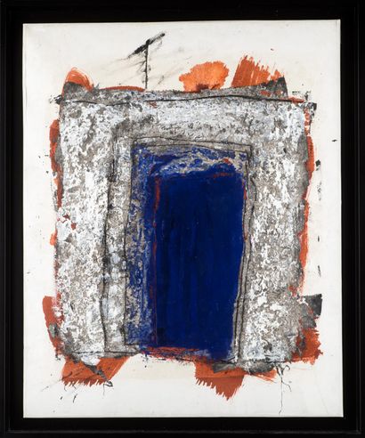 Jean Pierre CORNE - Porte bleue, 1996.- Technique...