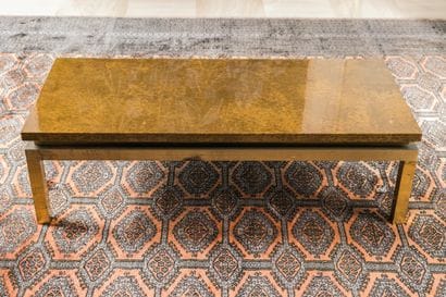 Circa 1980 - Table basse de forme rectangulaire,...