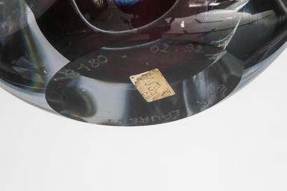 Eric LAURENT - Vase en verre soufflé multicouches,...