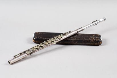 BONNEVILLE PARIS transverse flute, silver...