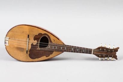 Mandolin with the label, FABBRICAZIONE ARTISTICA...