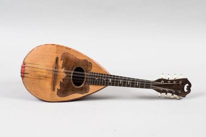 Mandolin bearing the label, FABBRICAZIONE...