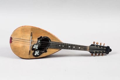 Mandolin bearing the label Year 1902 N°35,...