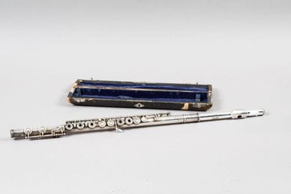BONNEVILLE FILS PARIS transverse flute, silver...