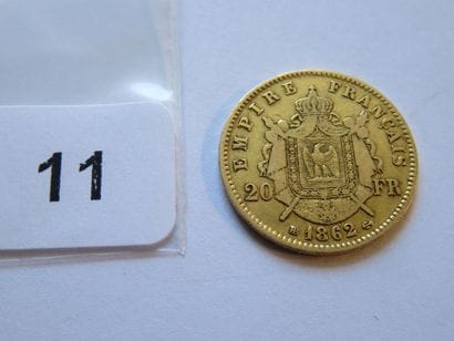 Gold coin - France - 20 Francs Napoleon III,...