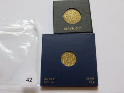 Gold Euros - France - Lot of 2 coins, 500...