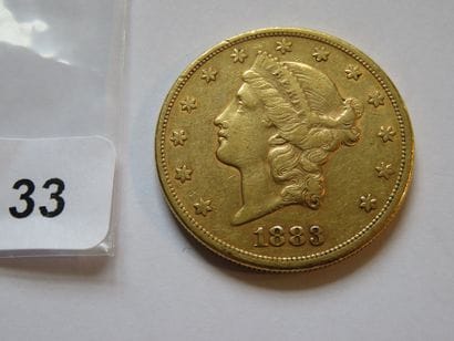 Gold coin - USA - 20 Liberty Dollars, crowned...
