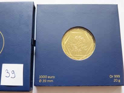 Gold Euro coins - France - Lot of 2 x 1000...