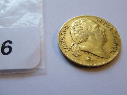 Gold coin - France - 20 Francs Louis XVIII...
