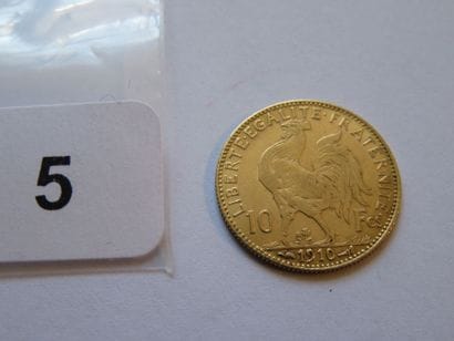 Gold coin - France - 10 Francs Coq 1910 ...