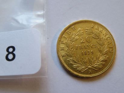 Gold coin - France - 20 Francs Napoleon III,...