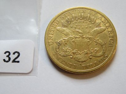 Gold coin - USA - 20 Liberty Dollars, crowned...