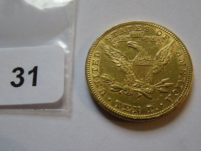 Gold coin - USA - 10 Liberty Dollars, crowned...